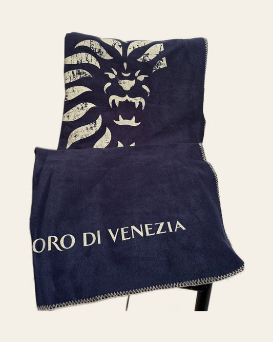 Colore: Blu — Coperta in pile Il Moro di Venezia 170x145 cm
