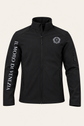 Colore: NERO — Giubbotto softshell Il Moro di Venezia, vista del capo, sfondo avorio
