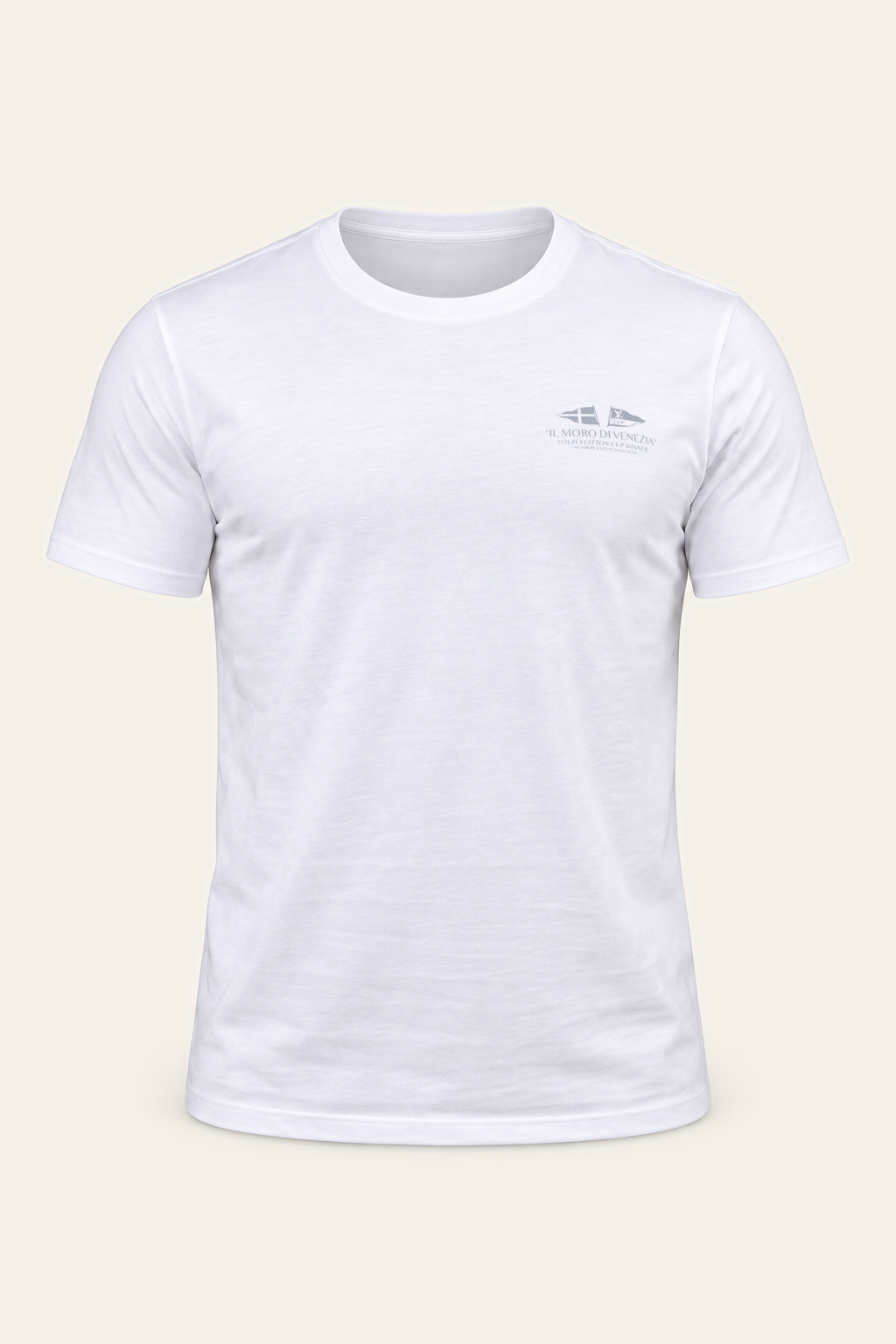 Colore: Bianco — T-Shirt Louis Vuitton Cup Winner Il Moro di Venezia, solo capo, vista frontale