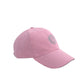 Cappellino modello Baseball in 100% cotone, con visiera in sandwich e logo in rilievo de “Il Moro di Venezia” in combinazione di colore rosa e argento - 100% cotton baseball cap with sandwich visor and embossed 'Il Moro di Venezia' logo in pink and silver combination.